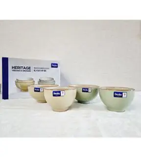 DENBY 덴비 헤리티지 베란다&오차드 밥공기 국공기 4P 세트 밥그릇 국그릇, 4개