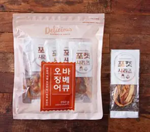 한봉씩 개별포장된 허니촉촉 꽃징어 10개입, 250g, 1개